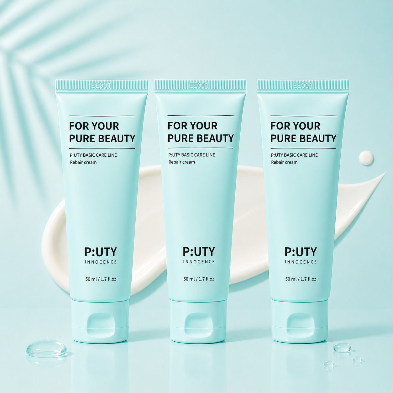퓨노센스 리베어크림 재생 수분 진정 시카 EGF 판테놀 세라마이드 크림 50ml, 3개 - 상품 이미지