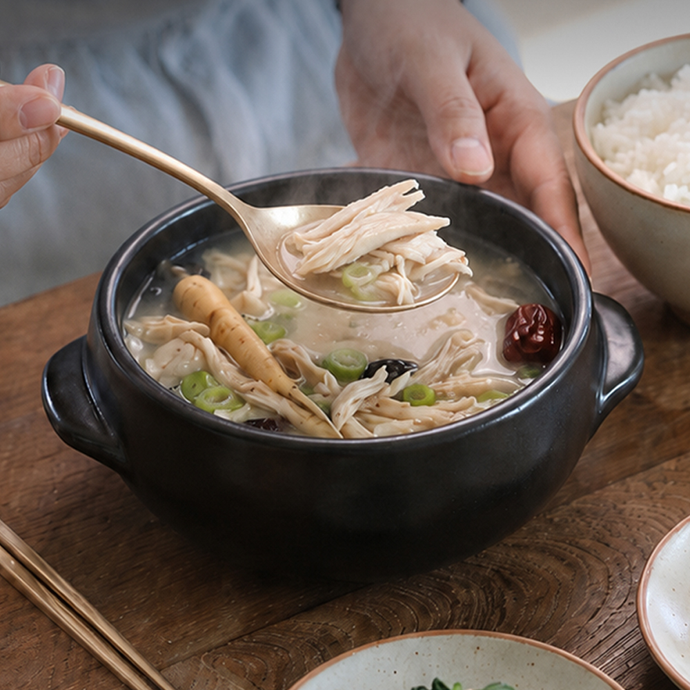 홍명숙 명장 능이 순살 삼계탕 5팩 뼈없는 손질 간편 맑은 닭백숙 보양 여름 한방 능이백숙 - 상세 이미지 4