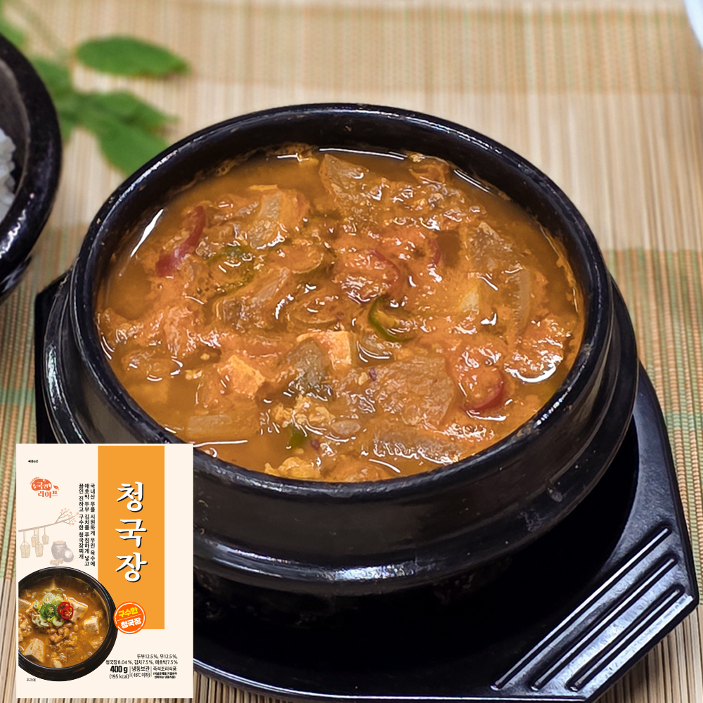 쿡앤라이프 구수한 청국장 400g 밀키트 캠핑음식 - 상품 이미지