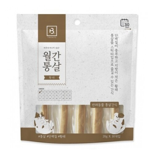 월간통살 고양이 강아지간식 황태, 20g, 30개 - 상세 이미지 2