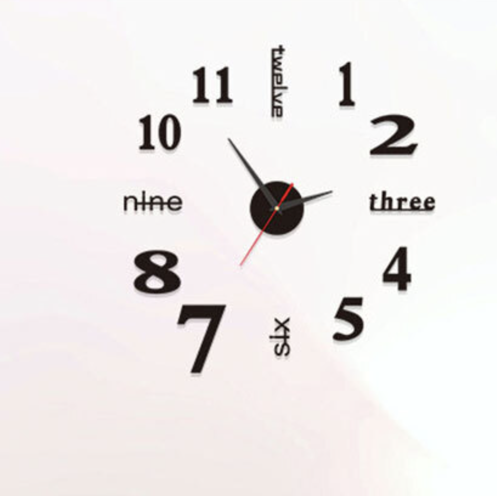 붙이는벽시계 무소음 거실벽시계 셀프 DIY시계 - 상품 이미지