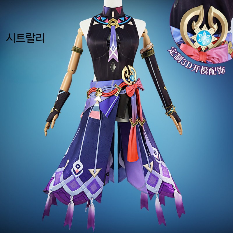 원신 코스프레 시틀라리 의상 가발 신발 - 상세 이미지 2