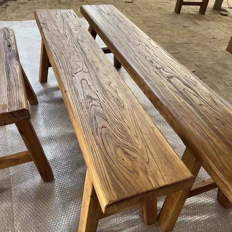 원목 벤치 고재벤치 롱스툴 긴의자 인테리어 실내 야외 카페 80x26x45cm - 상세 이미지 4