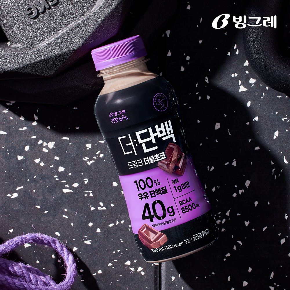 빙그레 더단백 40g 고함량 드링크 더블초코 350ml 10개입 고단백 단백질음료 - 상품 이미지