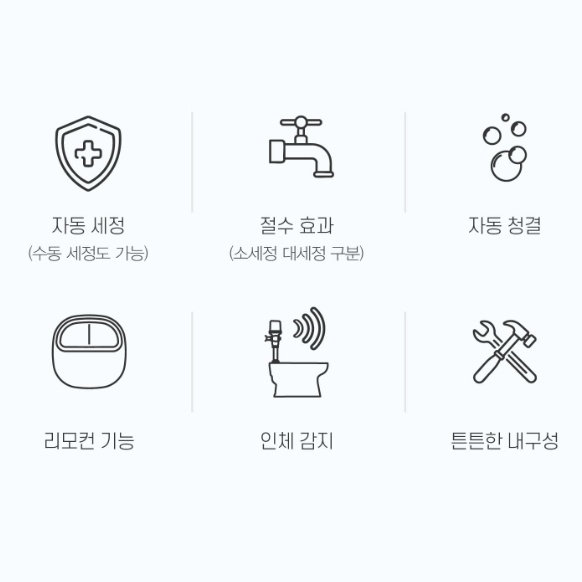화장실 리모컨형 자동센서 대변감지기 양변기 물내림센서 건전지식 - 상세 이미지 4