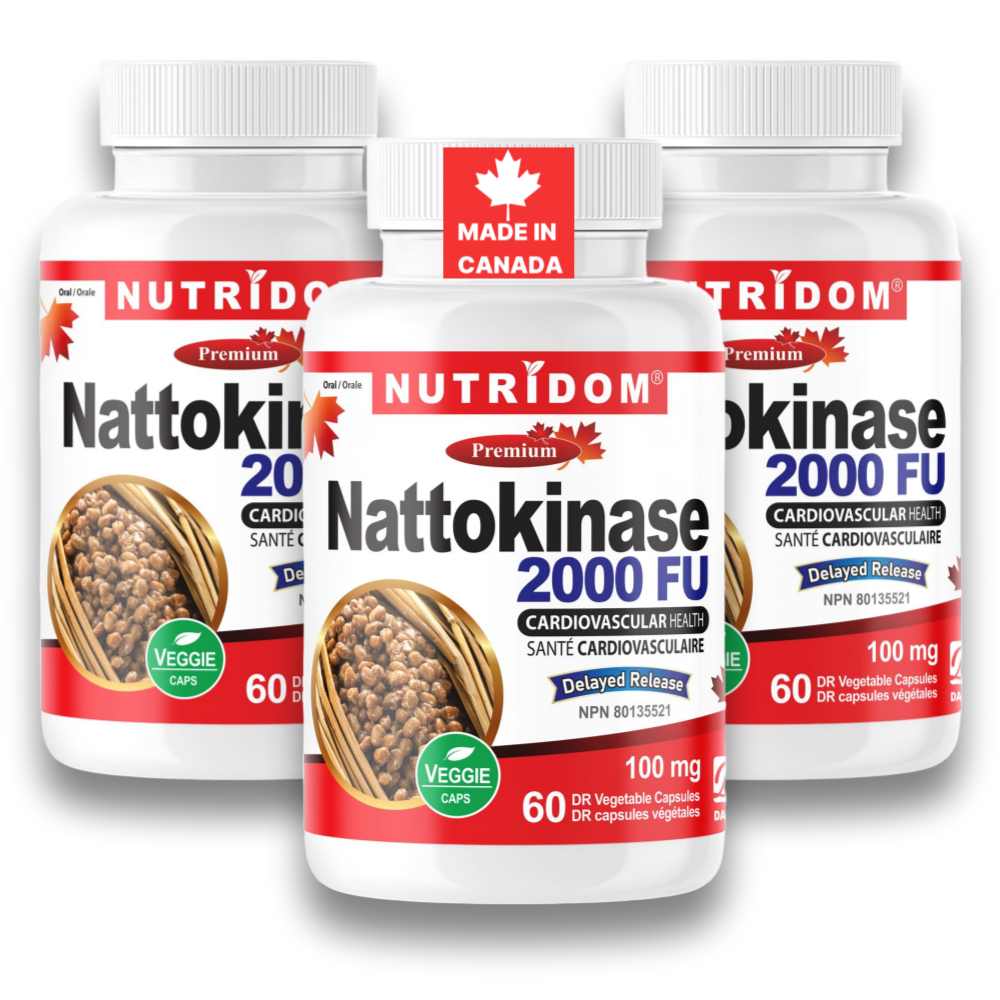 (3팩세트) 뉴트리돔 나토키나제 낫토영양제 낫또키나제 2000FU 100mg 60캡슐 - 상품 이미지