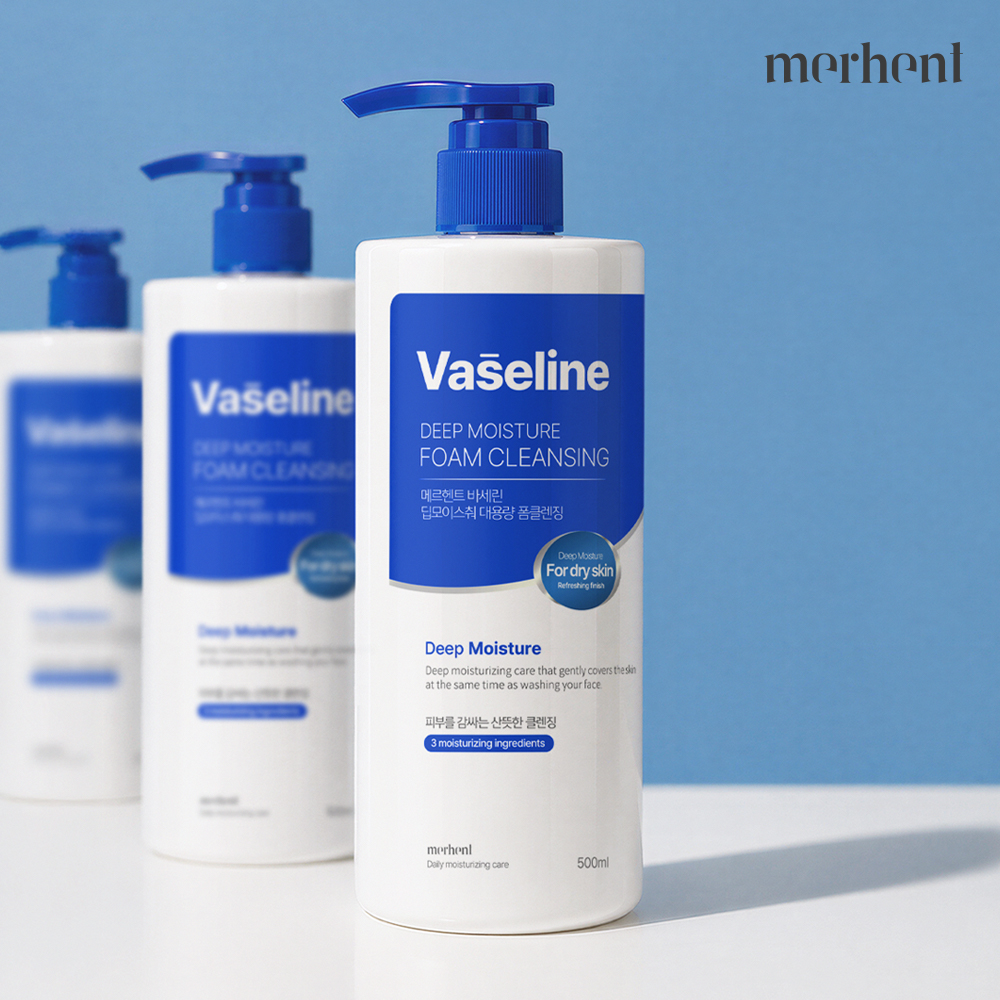 1 +1 메르헨트 바세린 대용량 폼클렌징 500ml 약알칼리 클렌징폼 세안제 버블 거품 - 상세 이미지 3