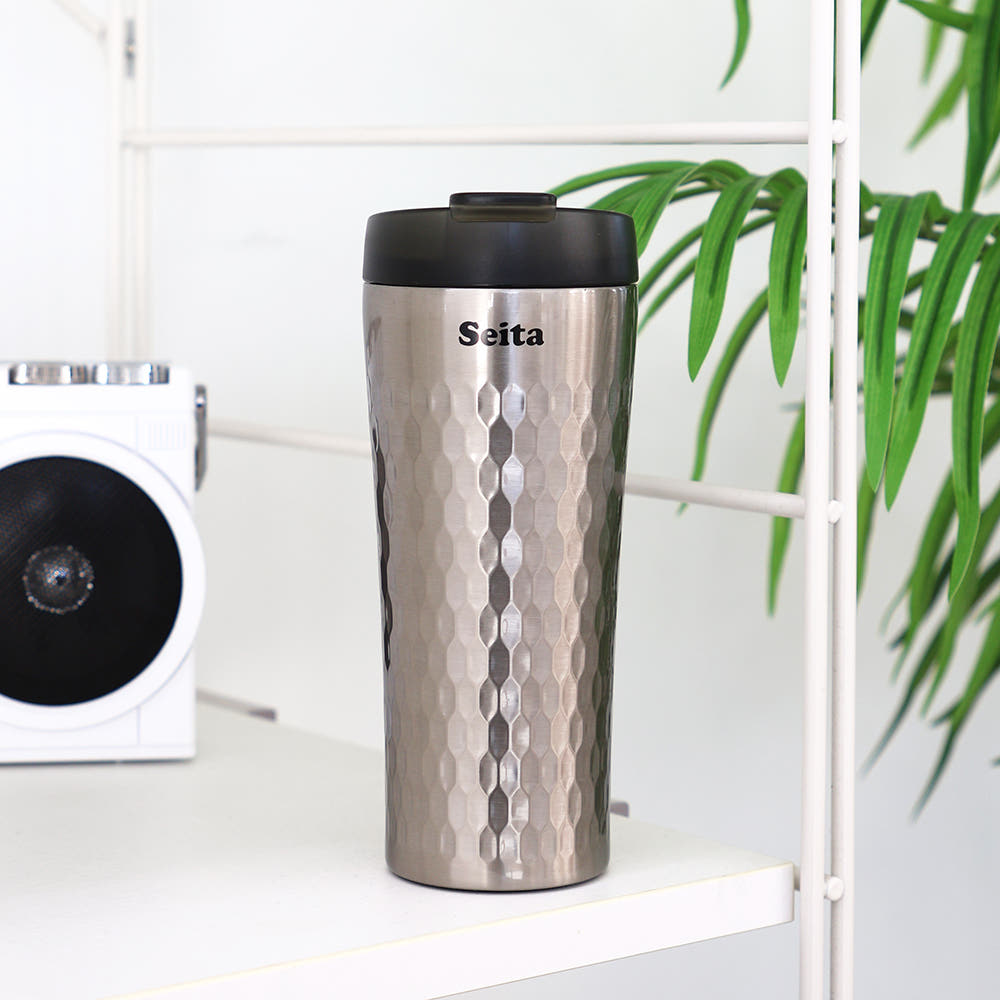 세이타 스텐 텀블러 이중보냉보온 차량용 480ml, 메탈 - 상품 이미지