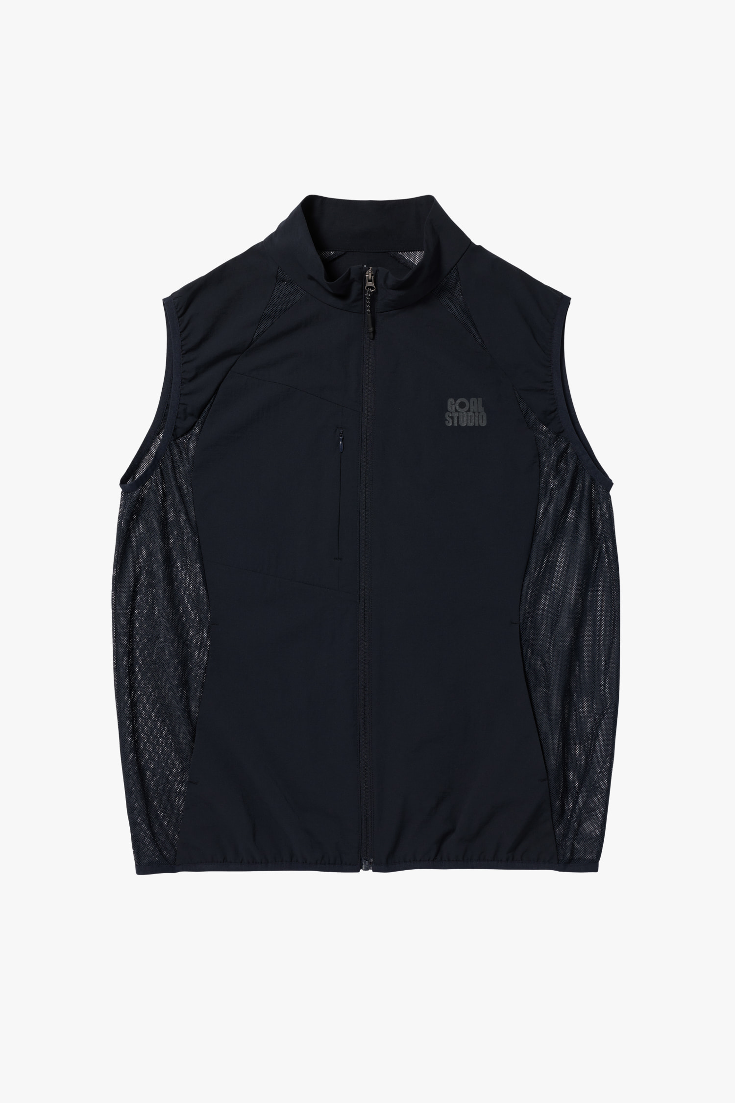 AIR THROUGH 2WAY ZIP LIGHTWEIGHT VEST-NAVY - 상세 이미지 3