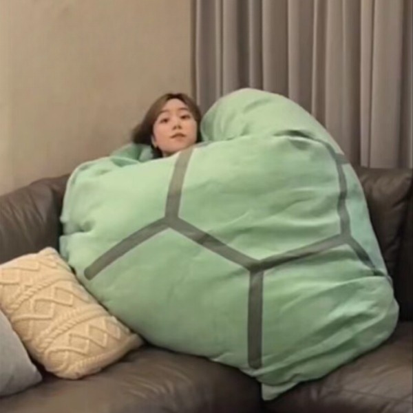 대형 등딱지 거북이 입는 인형 바디필로우 베개 쿠션 - 상품 이미지