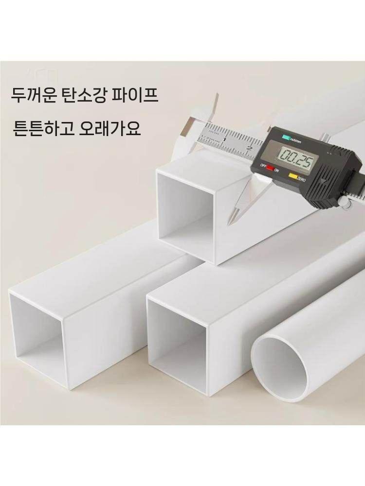 시스템행거 드레스룸 행거 옷장 커튼행거 고정식 조립식 120x45x200cm - 상세 이미지 4