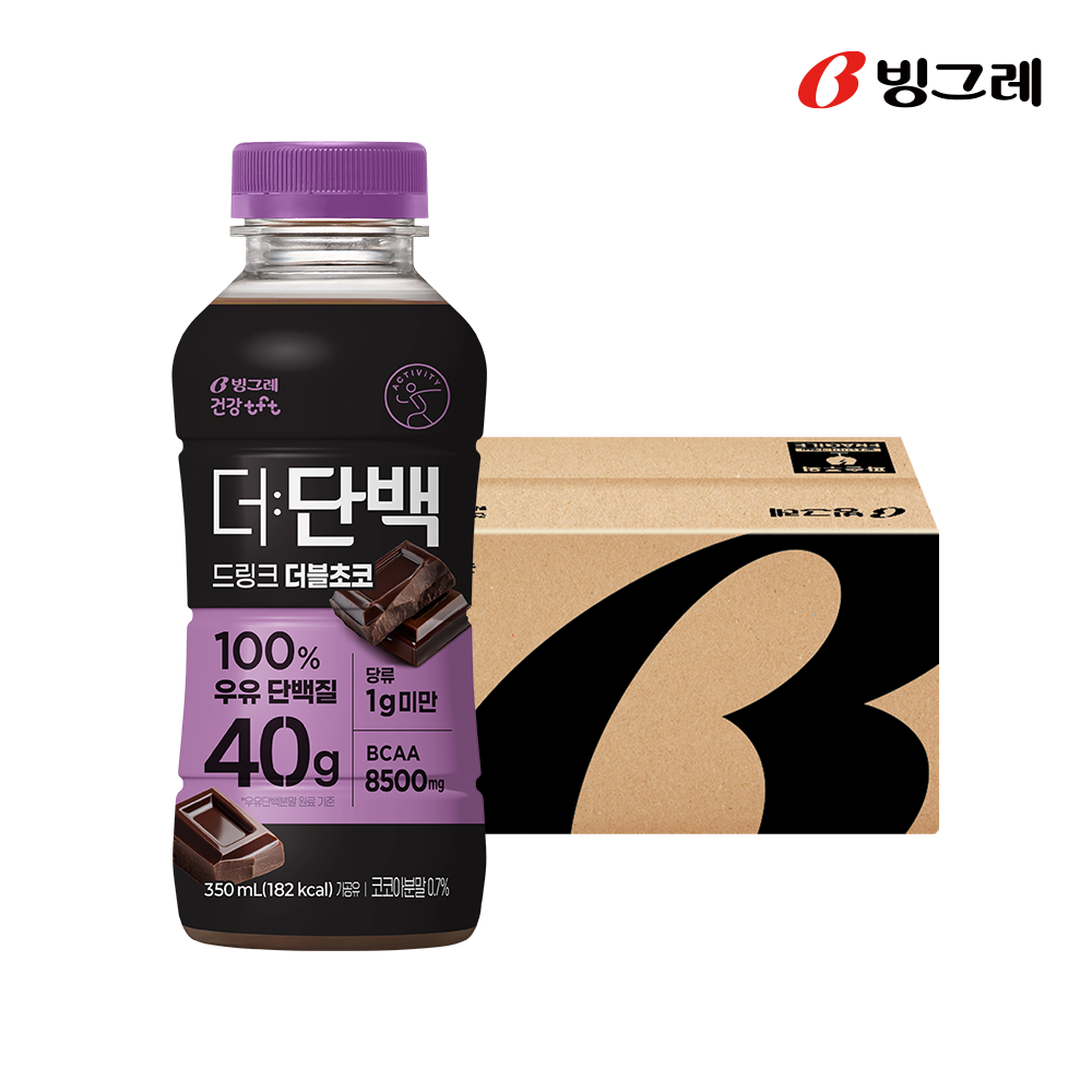 빙그레 더단백 40g 고함량 드링크 더블초코 350ml 10개입 고단백 단백질음료 - 상세 이미지 2