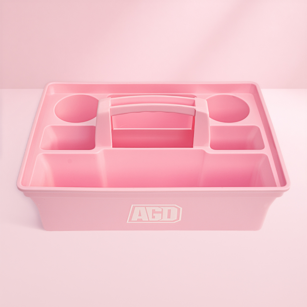 AGD 핑크 디테일링 캐디 바구니 세차 용품 정리 - 상품 이미지