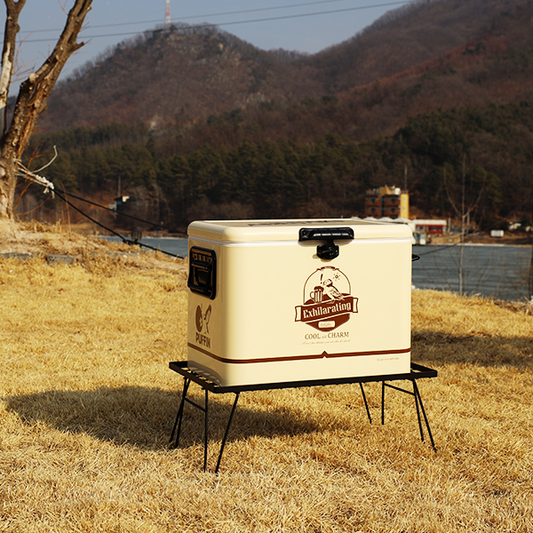아베나키 퍼핀3 스틸쿨러 캠핑 아이스박스 40L, 바닐라 이미지 8