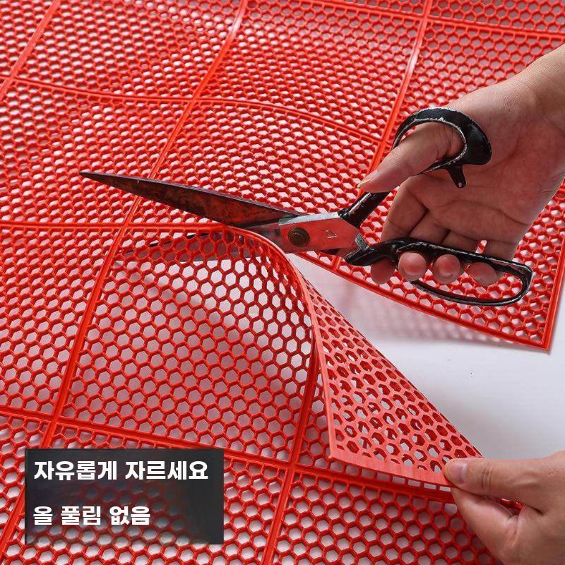 수영장매트 발판 고무매트 고무 바닥 사우나 논슬립 화장실 빨간색 폭 90cmx 길이 10m - 상세 이미지 4