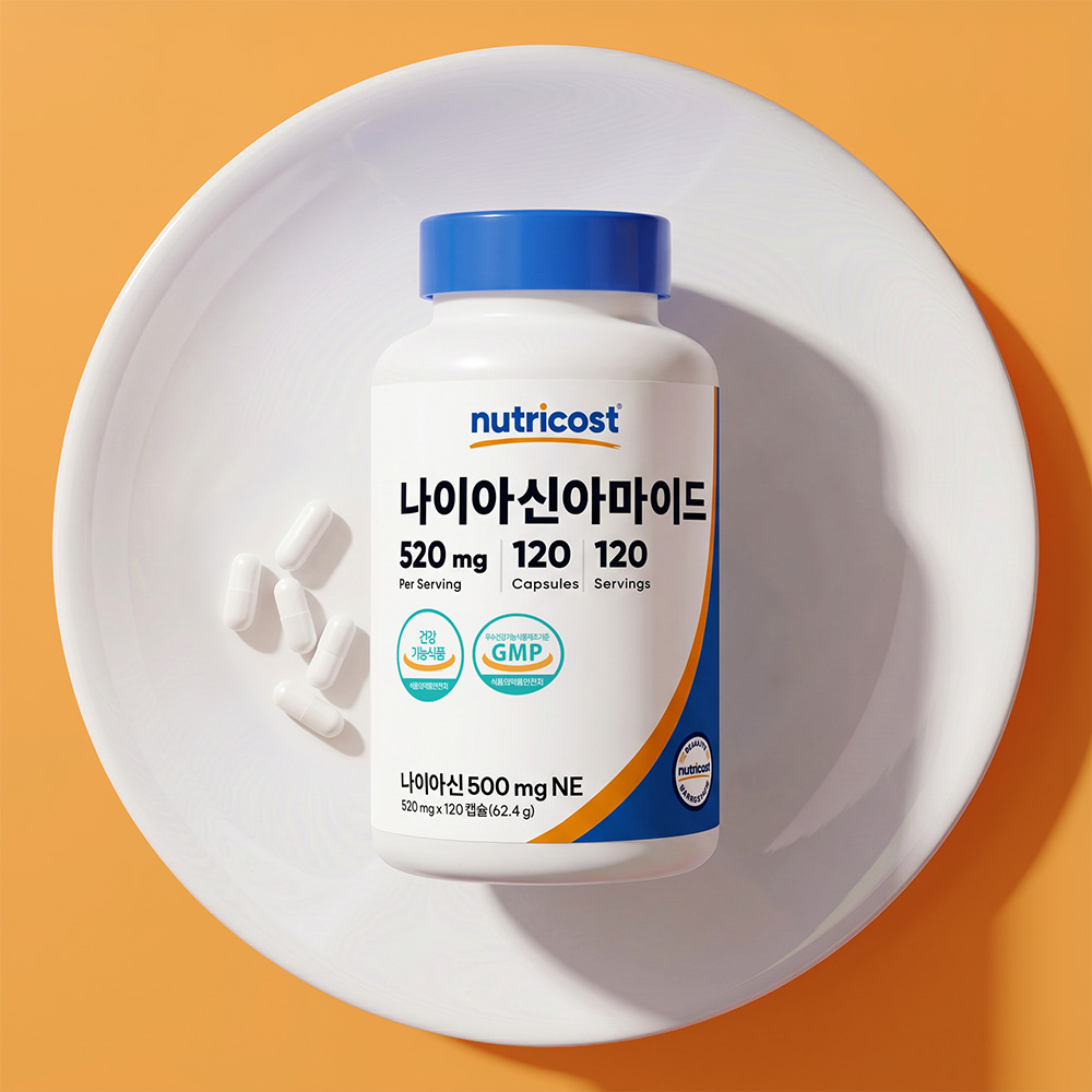 뉴트리코스트 비타민B3 나이아신아마이드 500MG 캡슐 240캡슐, 1개 - 상세 이미지 3