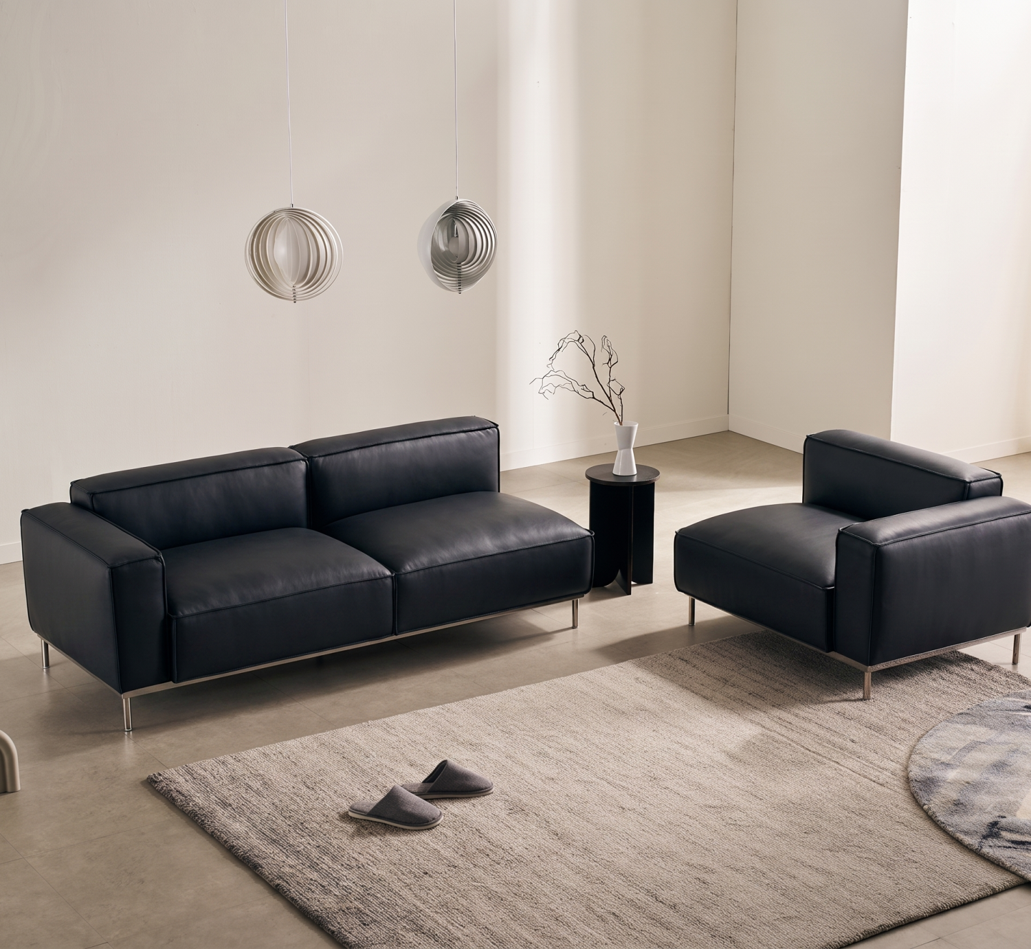 수아브 SE 10 모던 가죽 소파 천연면피 구스 통가죽 1인 이미지 8