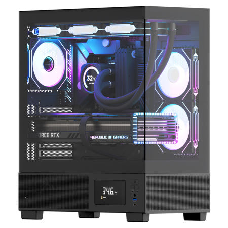 아이구주 VENTI P5000L 미들 ATX 컴퓨터 케이스 블랙
