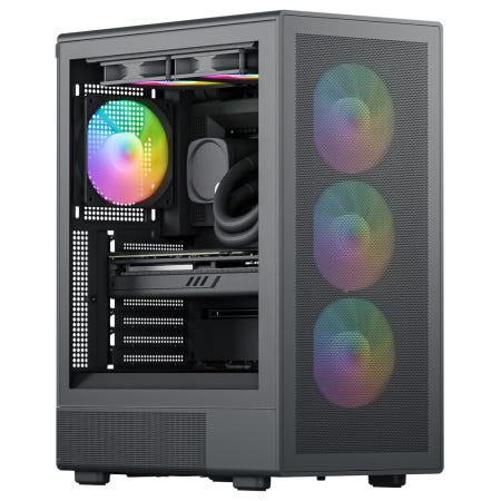 아이구주 HATCH S200 미들 ATX 컴퓨터 케이스 블랙