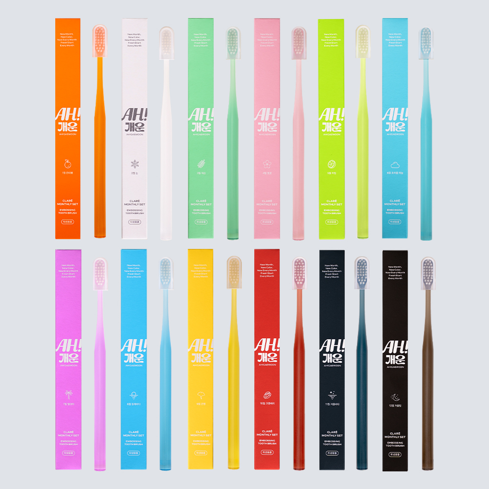 클레어 칫솔 먼슬리세트 12P 이미지 6