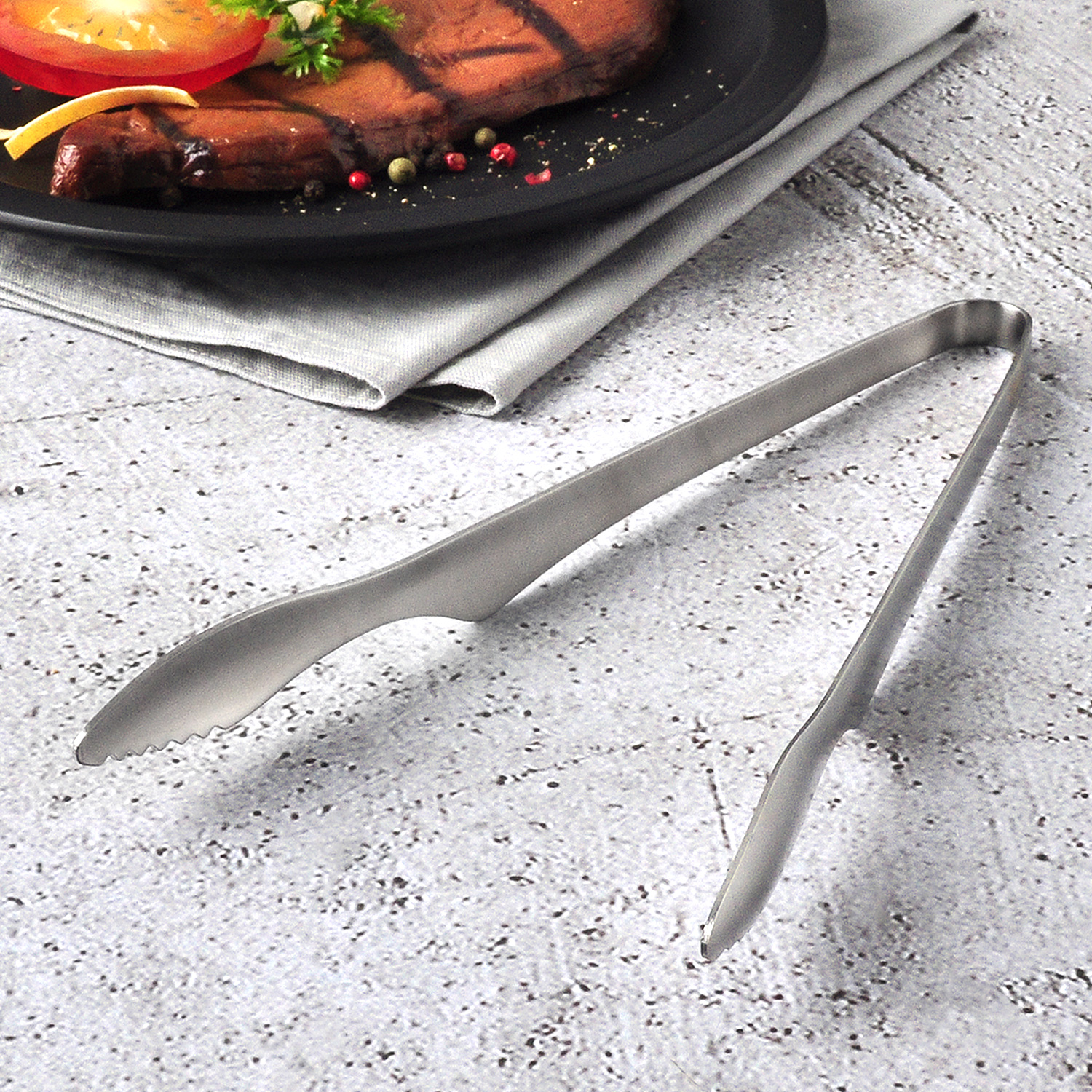 테나자 고급형 고기 집게 스텐 치킨 통닭 집게 24cm, 1개 - 상품 이미지