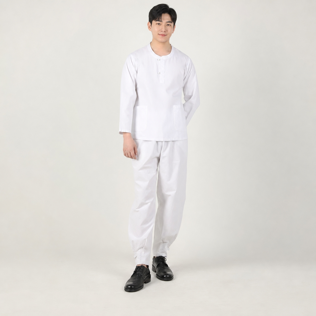 남자 여자 봄가을 생활한복 20수 티 바지 개량 계량 한복 절복 법복 이미지 6