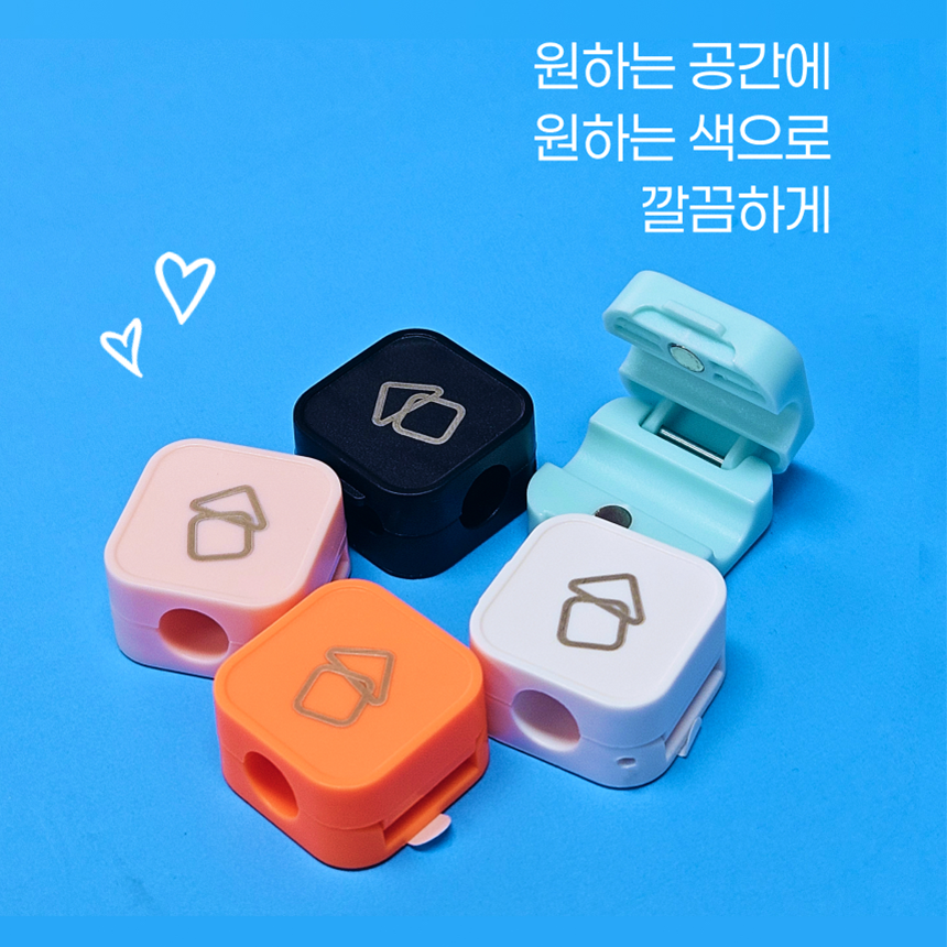 (6p)리빅스 마그네틱 자석 케이블 홀더 클립 컴퓨터 전선 정리 충전 선정리 용품 홀더 - 상세 이미지 2