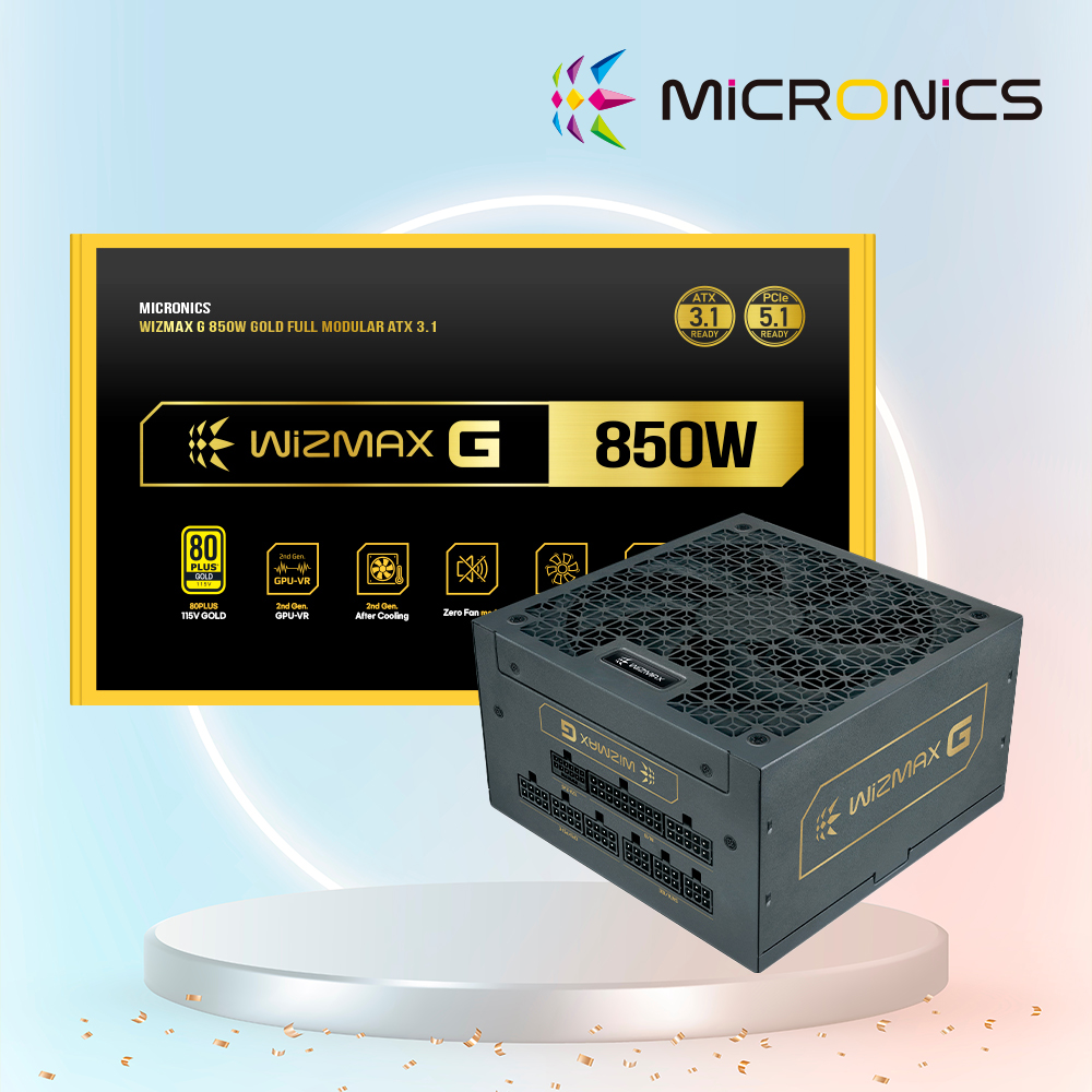 마이크로닉스 WIZMAX G-850W 80PLUS 골드 ATX 3.1 파워서플라이 - 상품 이미지