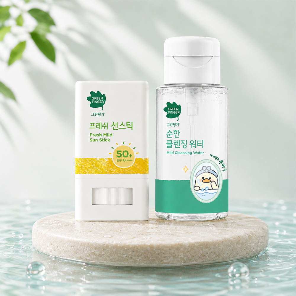 그린핑거 스토어 [2종] 그린핑거 프레쉬 마일드 스틱 15g + 클렌징워터 200ml