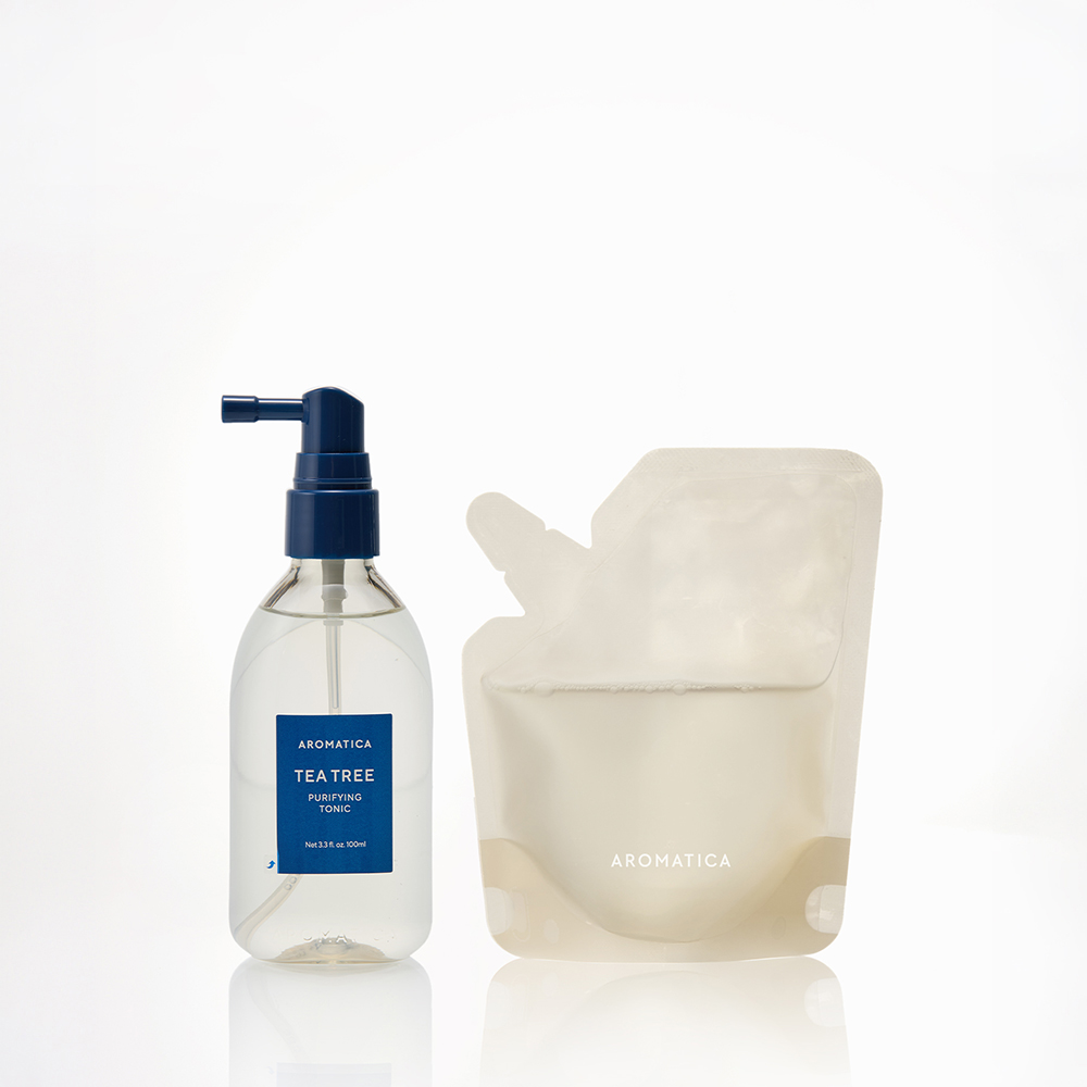 아로마티카 두피 토닉 본품 & 리필 세트 (100ML+100ML) 두피 스프레이 강화 탈모 케어 헤어토닉 앰플 쿨링 보습 상품 이미지