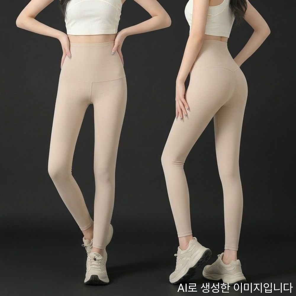여름운동레깅스 시스루레깅스 쿨링 얇은 무발 헬스 - 상품 이미지