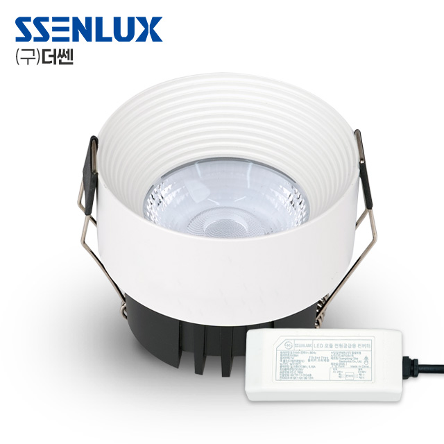 쎈룩스 LED 다운라이트 라운드 리플 6cm(2.5인치) COB 12W 반매입 가구 매입등 - 메인 이미지