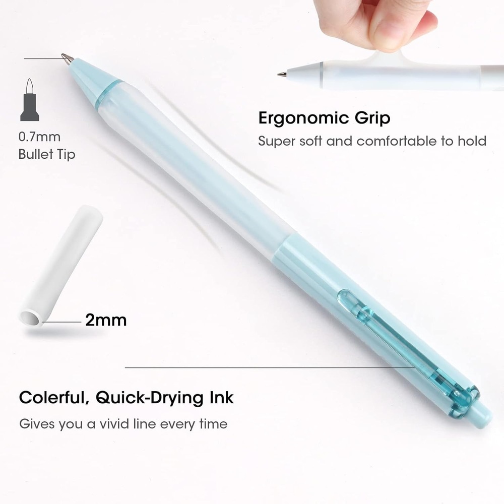 WRITECH 젤펜 8개입 검정 0.7mm 부드러운 필기감 검은색 8개입 (1팩) - 상세 이미지 4