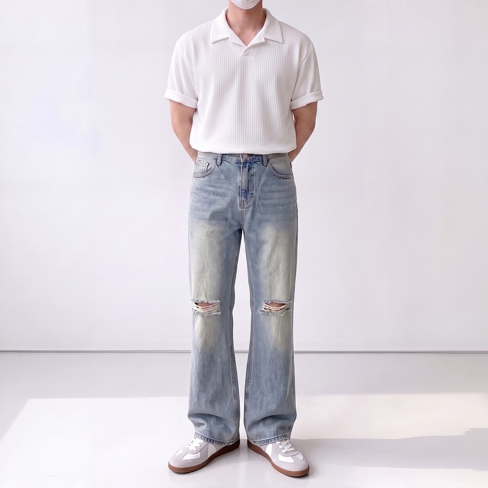 남자부츠컷청바지 남자여름청바지 - 상세 이미지 4