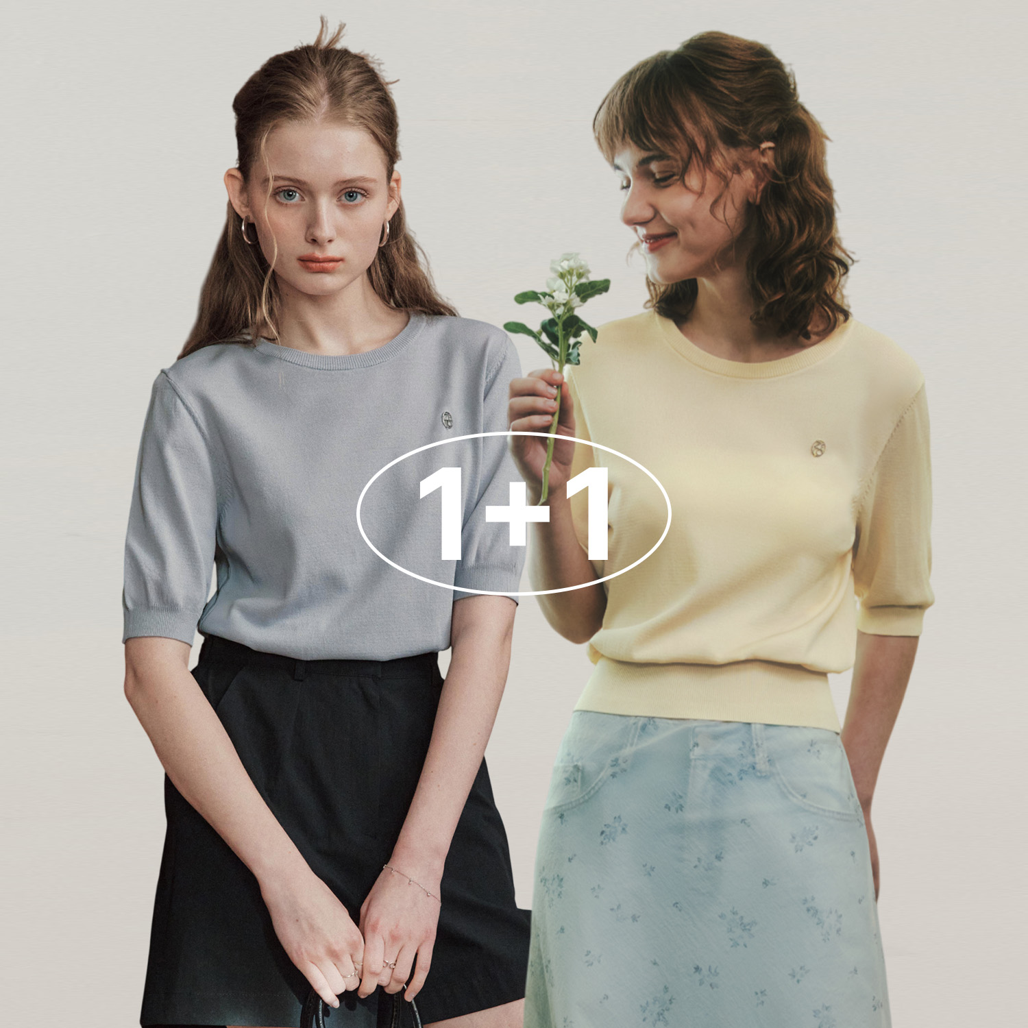 [제로스트릿][1+1] 스무디 반팔 스웨터 SMOOTHIE SHORT SLEEVE SWEATER - 상품 이미지