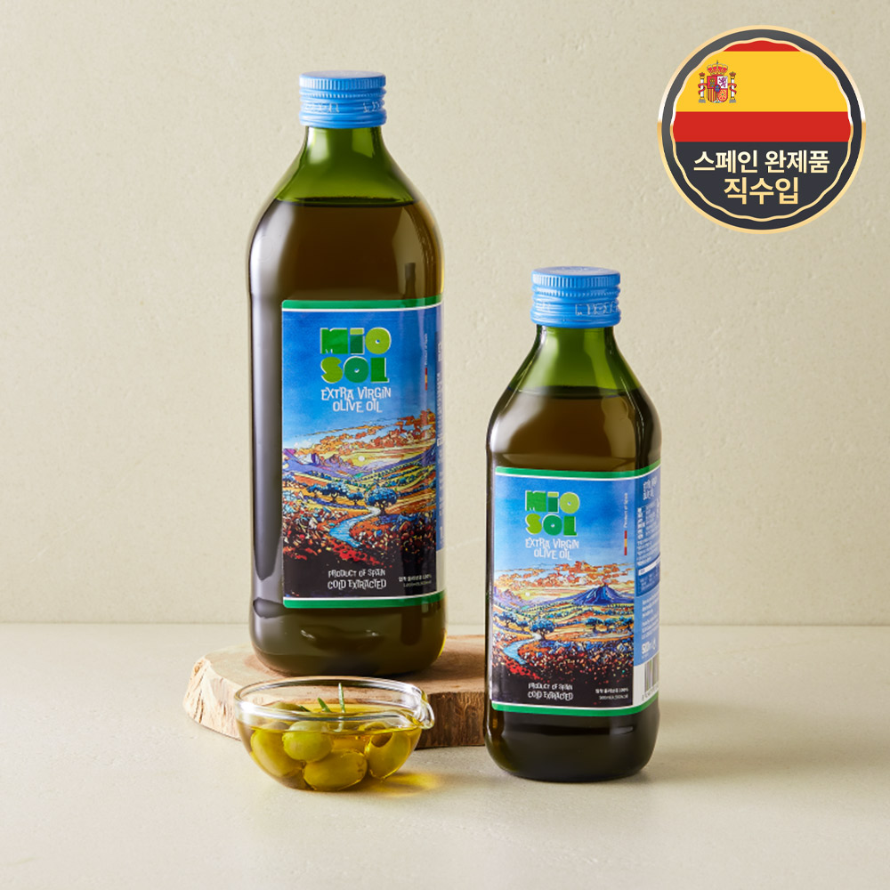 미오솔 스페인 냉 압착 엑스트라버진 올리브오일 올리브유 500ml, 2개 상품 이미지