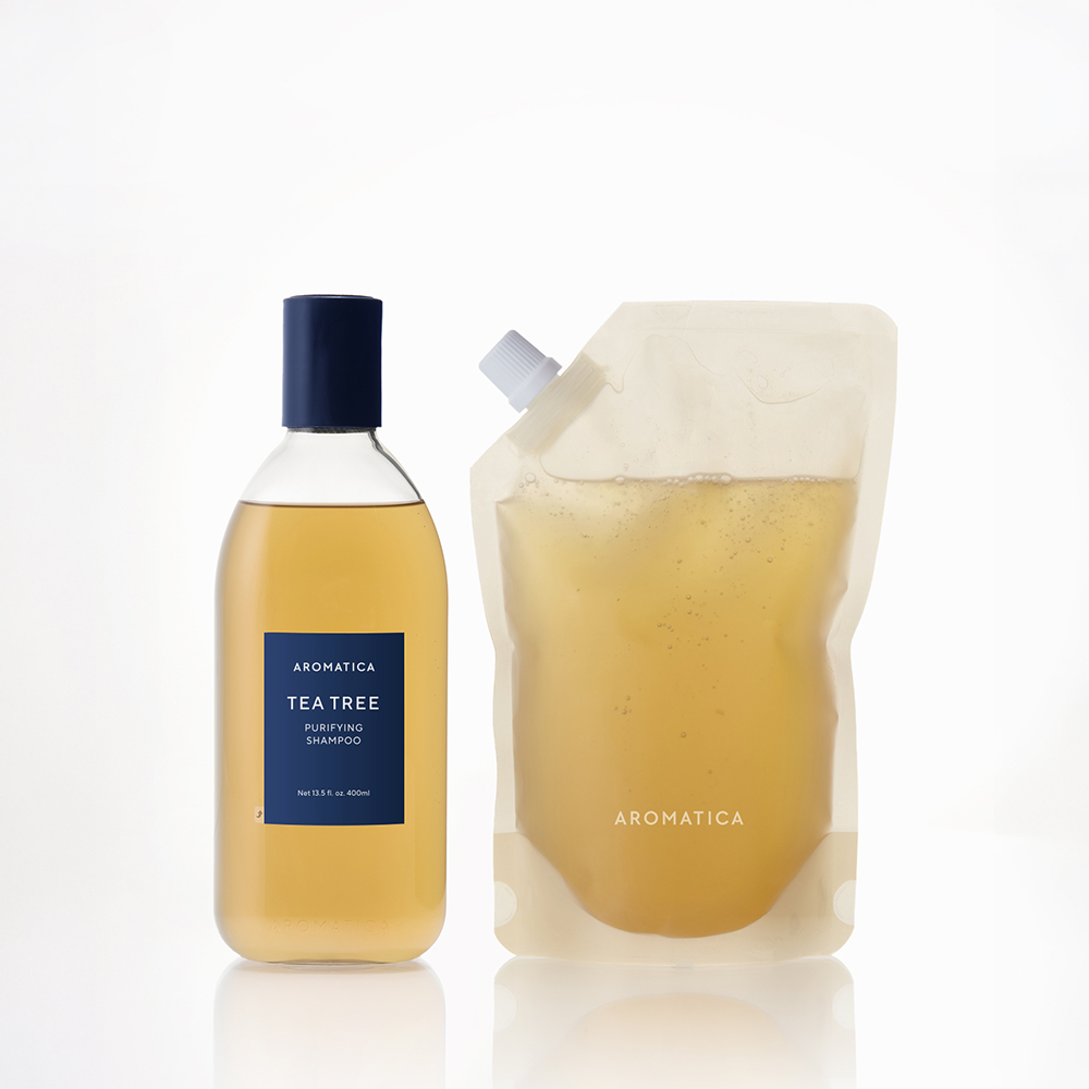 아로마티카 티트리 퓨리파잉 샴푸 400ML & 리필 500ML 세트 - 메인 이미지