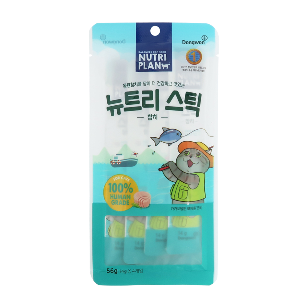 [+N포인트 4천] 동원 뉴트리플랜 뉴트리스틱 고양이간식 참치, 56g, 12개 - 상세 이미지 2