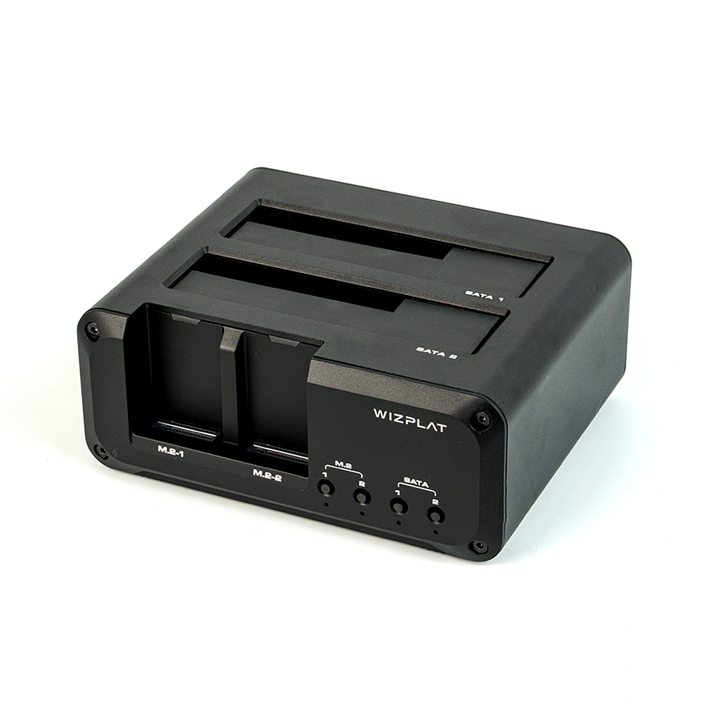 위즈플랫 HMC06 4베이 도킹스테이션 NVMe SATA HDD SSD USB3.2 10G - 상세 이미지 2