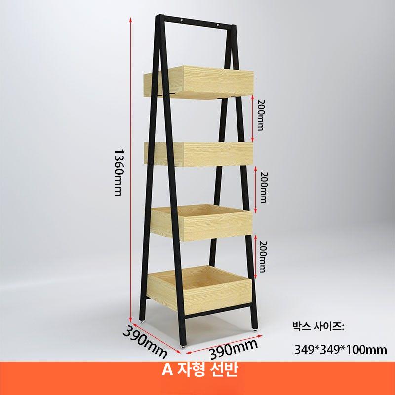 원목 나무 틈새 수납장 4단 다용도실 철제 선반 오픈형 베란다 거실 화이트 - 상세 이미지 2