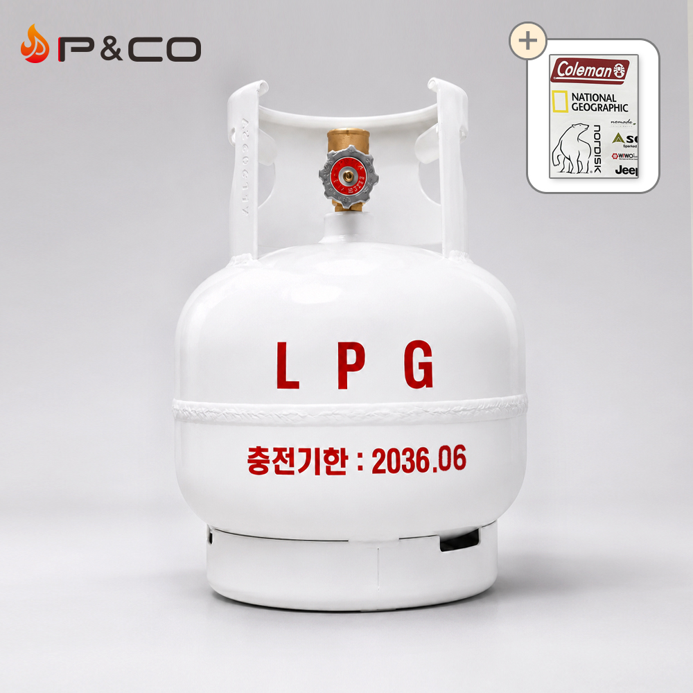 피엔코 3kg 가스통 해바라기 버너 3키로 LPG 가스용기