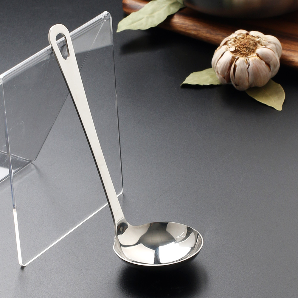 샤틴 스텐 국자 업소용 작은 서빙 미니 국자 래들 레들 19.4x6.6cm, 1개 - 상세 이미지 2