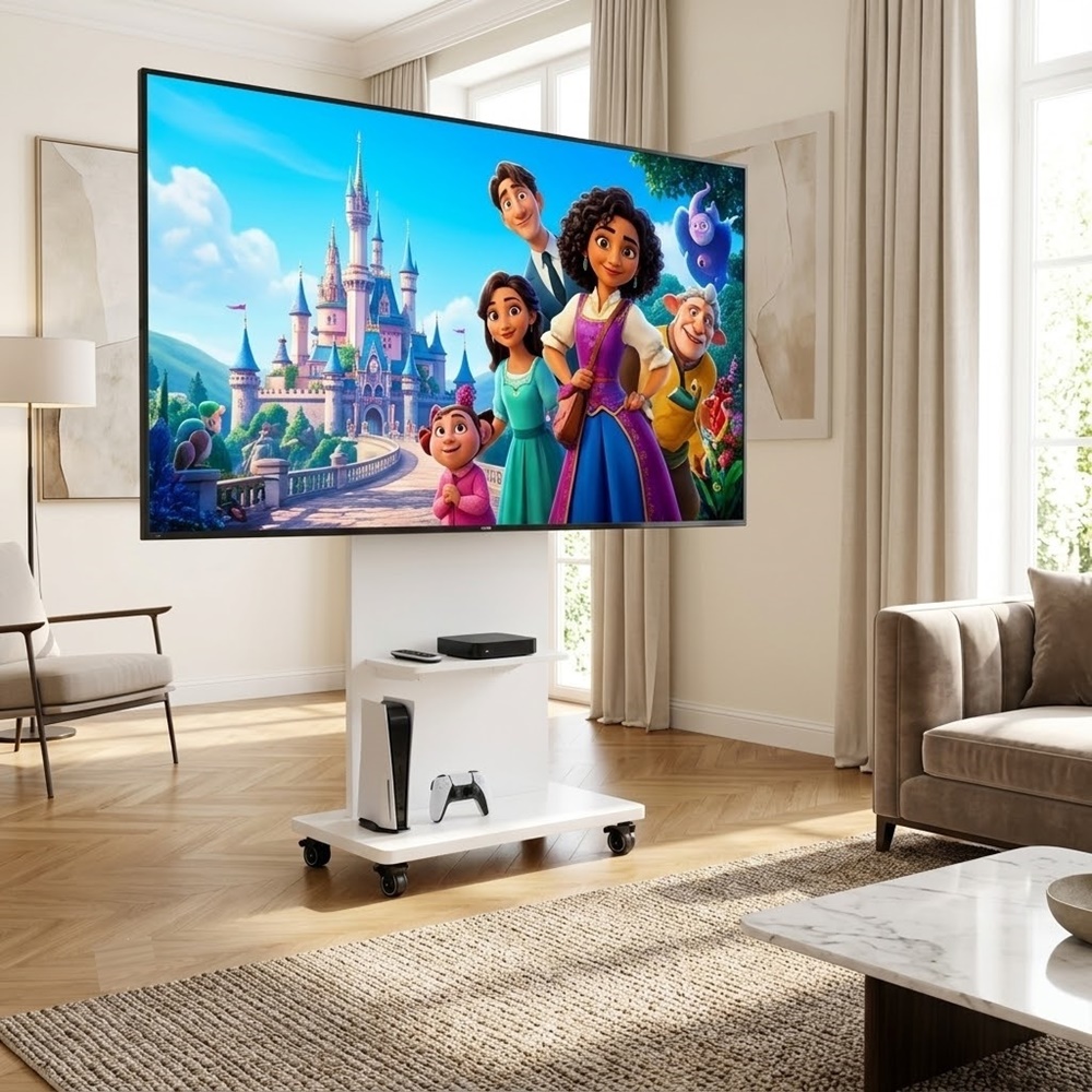 전자칠판 스탠드 이동식 TV 거치대 특대형 고중량 업무용 매장용 254cm(100인치) 이미지 7
