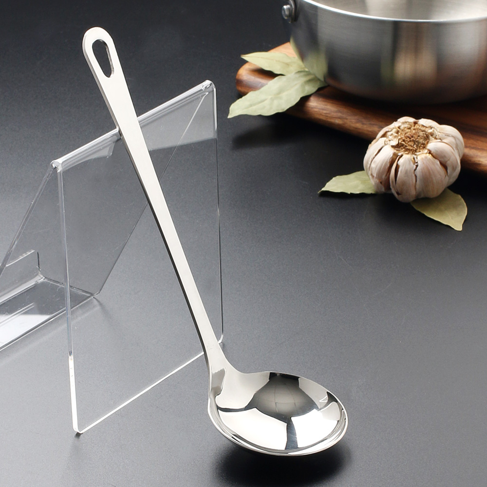 샤틴 스텐 국자 업소용 작은 서빙 미니 국자 래들 레들 24.2x7.4cm, 1개 - 상세 이미지 2