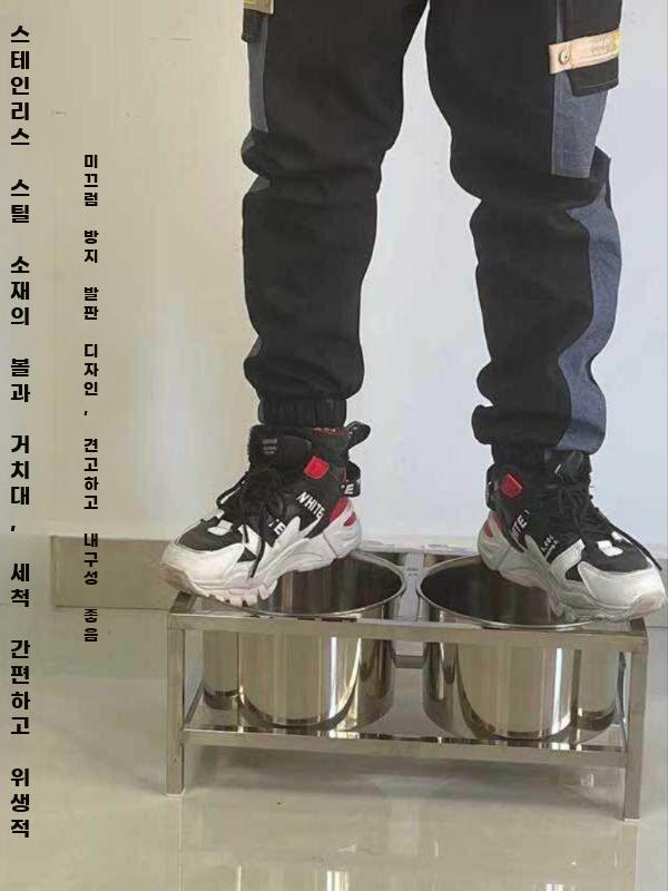 대형견밥그릇 스텐 강아지 물그릇 식기 받침대 그릇 스테인레스 304 18cm - 상세 이미지 5