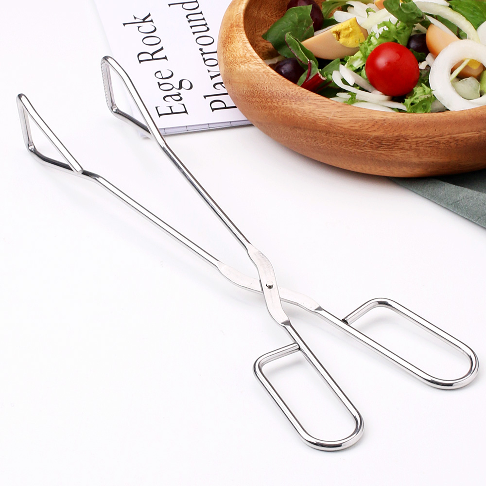 스텐 주방 요리 고기 샐러드 가위형 삼각 가위 집게 30cm, 1개 - 상세 이미지 2