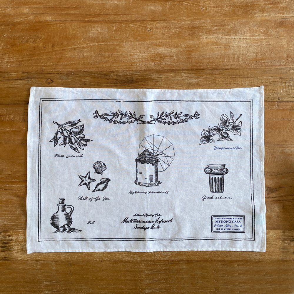 린넨 식탁매트 플레이스매트 키친크로스 티타월 헤리티지 Heritage mat 지중해감성 이미지 6