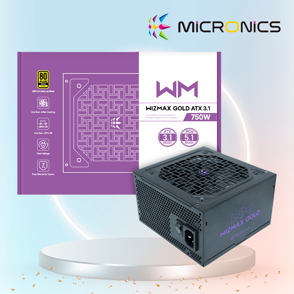 마이크로닉스 WIZMAX 750W 80PLUS 골드 ATX3.1 파워서플라이 - 상품 이미지
