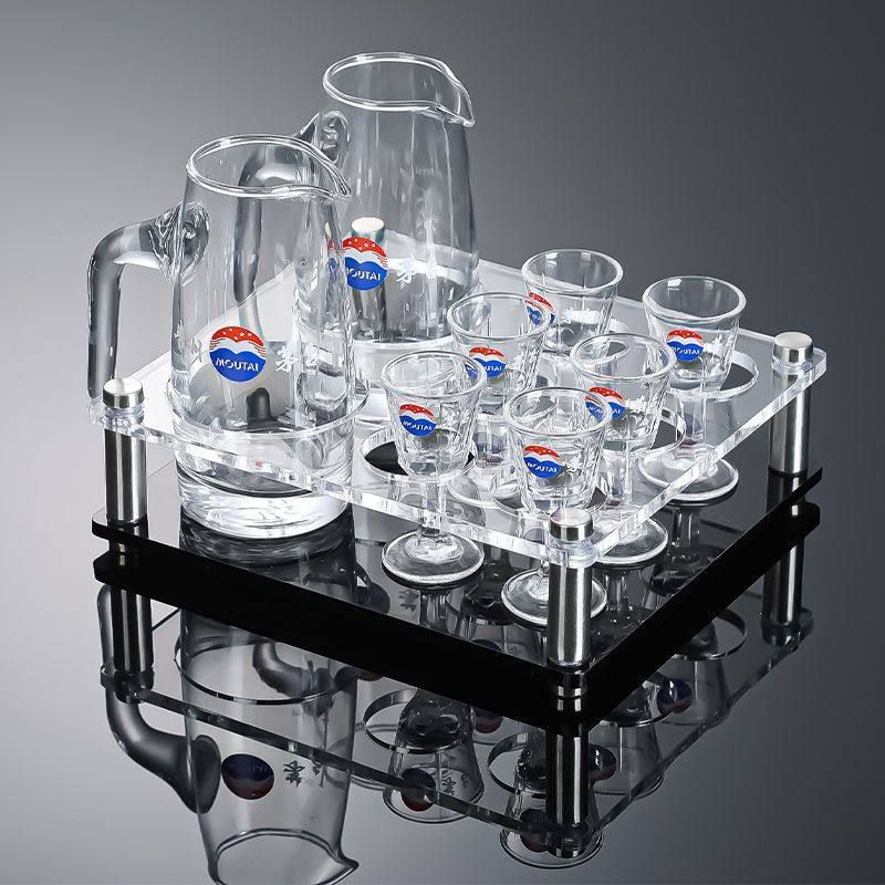 고량주잔 중국술잔 마오타이 소주잔 바이주잔 찻잔 150ml 6잔 세트 블루 이미지 6