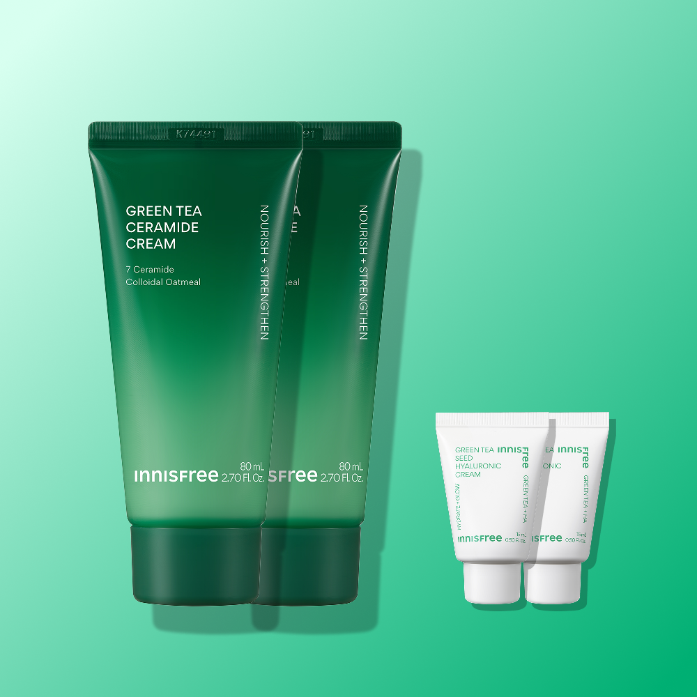 [더블구성] 이니스프리 그린티 세라마이드 버터 보습 크림 / 수분 속건조 장벽 화잘먹 50ml, 2개 - 상품 이미지